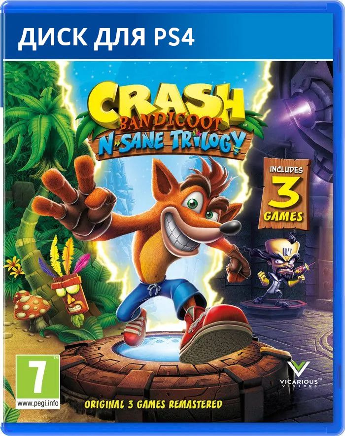 Игра Crash Bandicoot N'sane Trilogy PS4 (PlayStation 4, Английская версия) #1