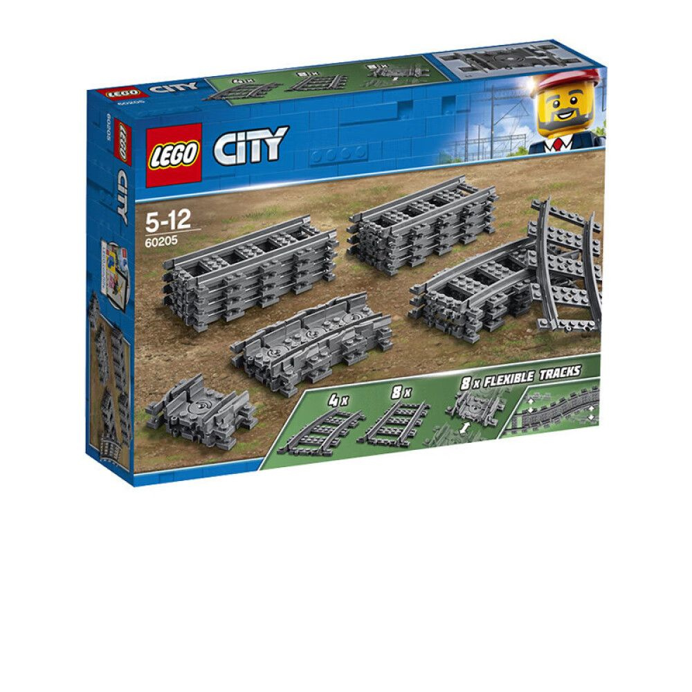 Конструктор LEGO City Trains Рельсы, 20 деталей, 5+, 60205 - купить с ...