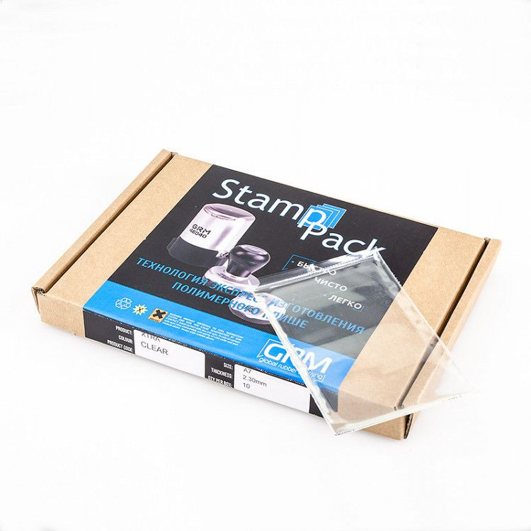 GRM StampPack XTRA CLEAR А7 (74 х 105 мм) Фотополимерная кассета с субстратом (уп. 10 штук),  #1