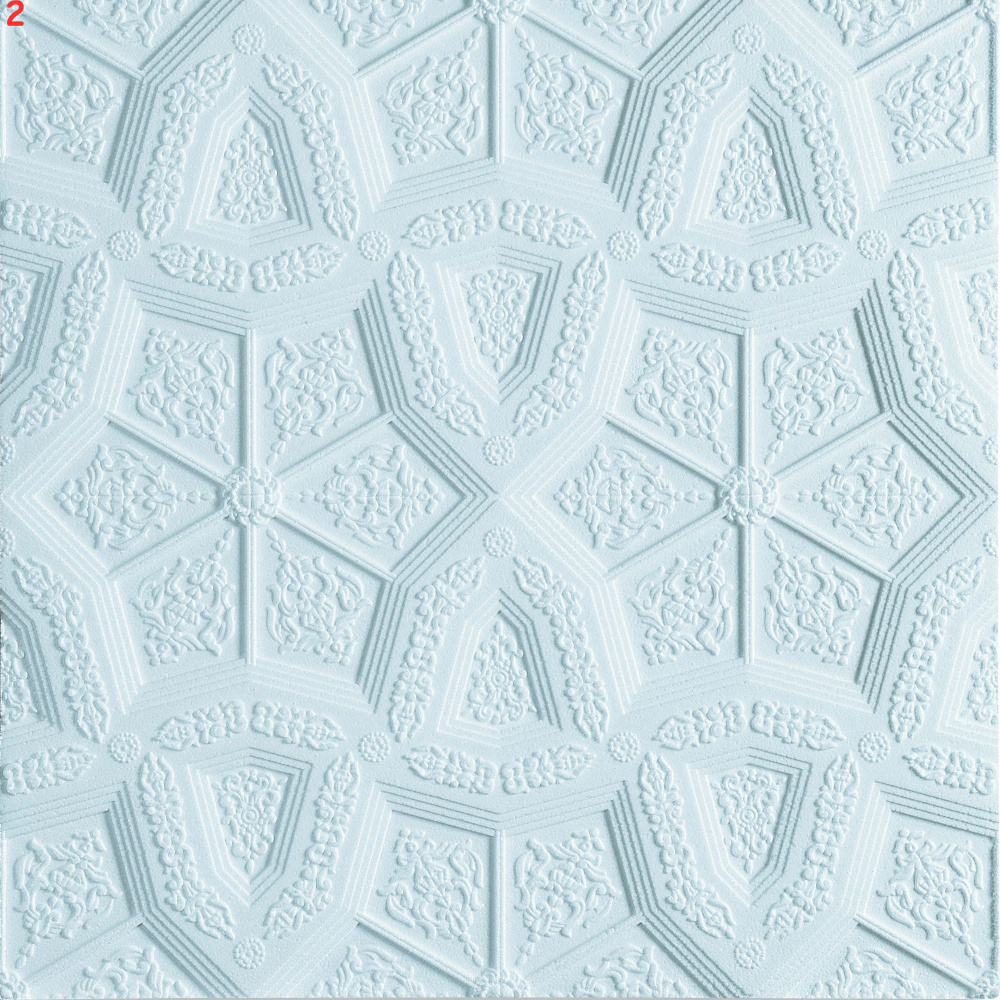 Плитка потолочная бесшовная полистирол белая Формат Лувр 50 x 50 см 2 м (2 шт.)  #1