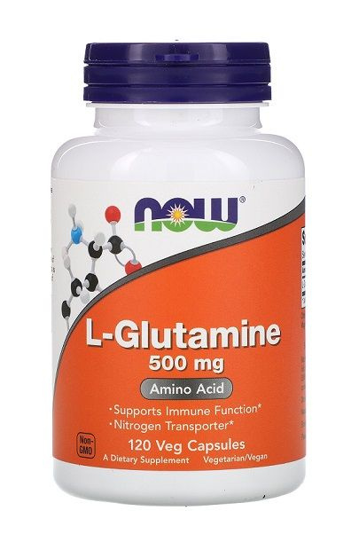 L-Glutamine 500 mg NOW (120 вег кап) #1