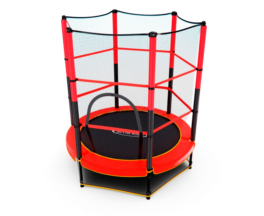 Батут детский DFC TRAMPOLINE-RED 55" с сеткой #1