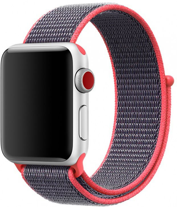 Ремешок нейлоновый Electric Pink Sport Loop (Розовый неон) Apple Watch 38mm (40mm; 41mm) MQW22AM/A  #1