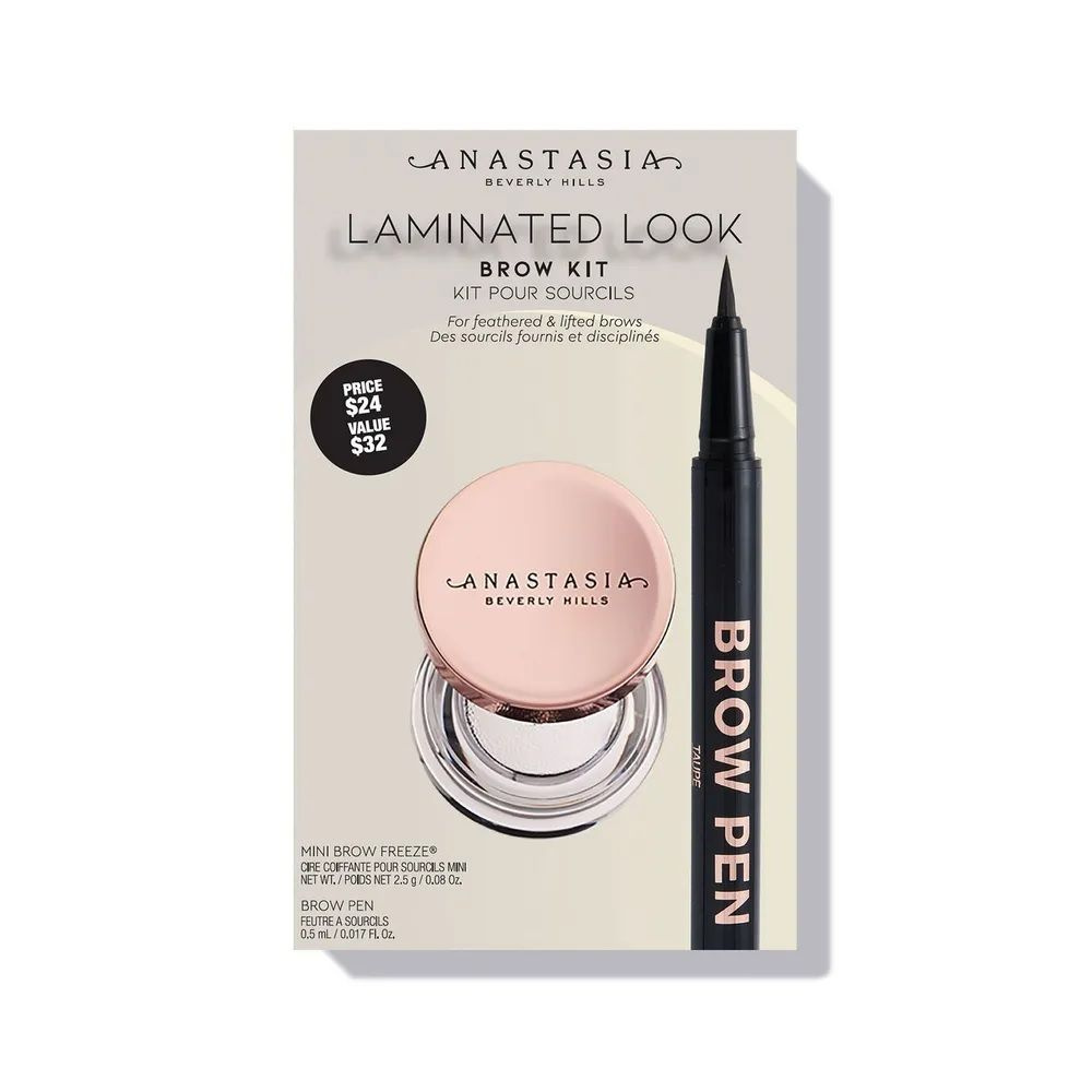 ANASTASIA BEVERLY HILLS набор для бровей карандаш и ламинатор Laminated Look Brow Kit, Soft Brown  #1