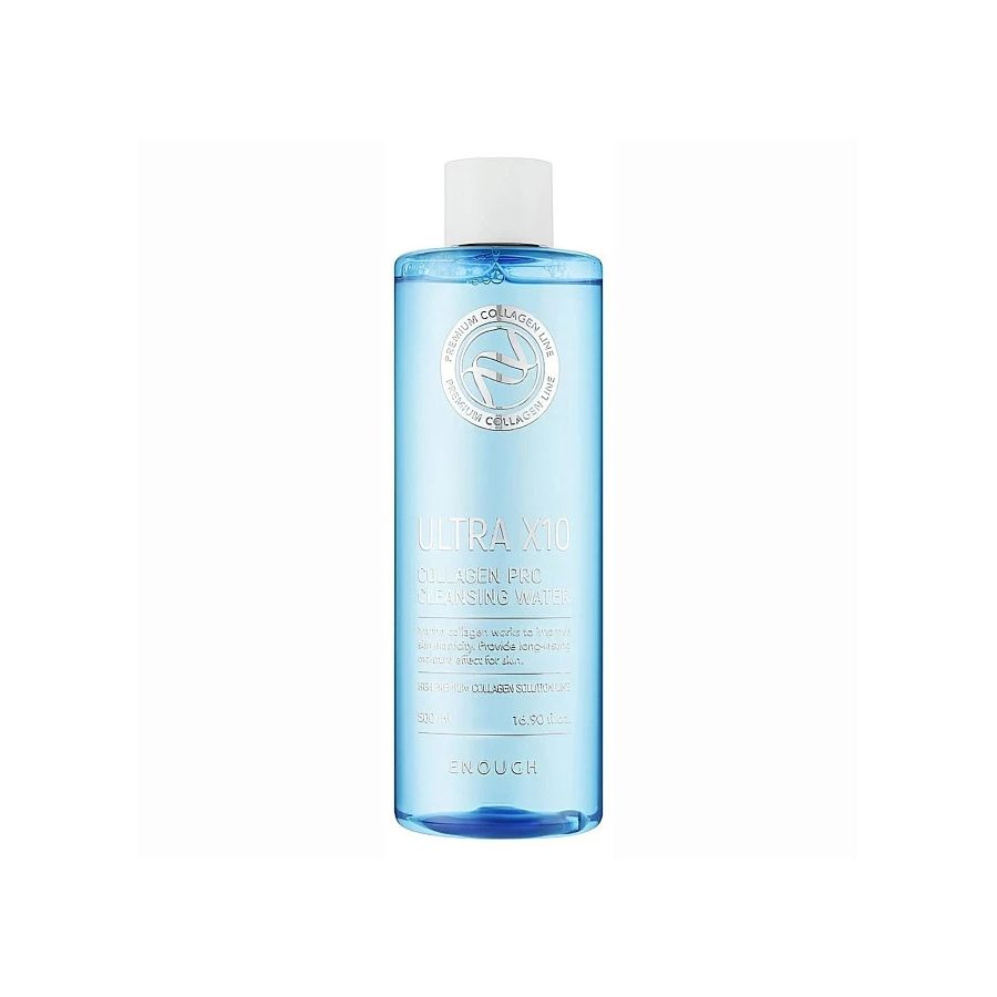 Вода очищающая для лица с морским коллагеном, 500 мл, Ultra X10 Cleansing Water, Enough, 8809438488594 #1