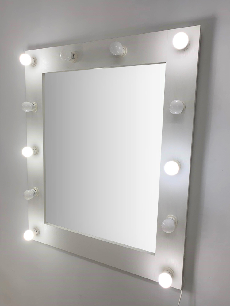 Гримерное зеркало Beautyup с лампочками 90x75 см цвет белый #1