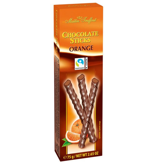 Шоколадные палочки Maitre Truffout Orange (с апельсином) 75 гр. #1