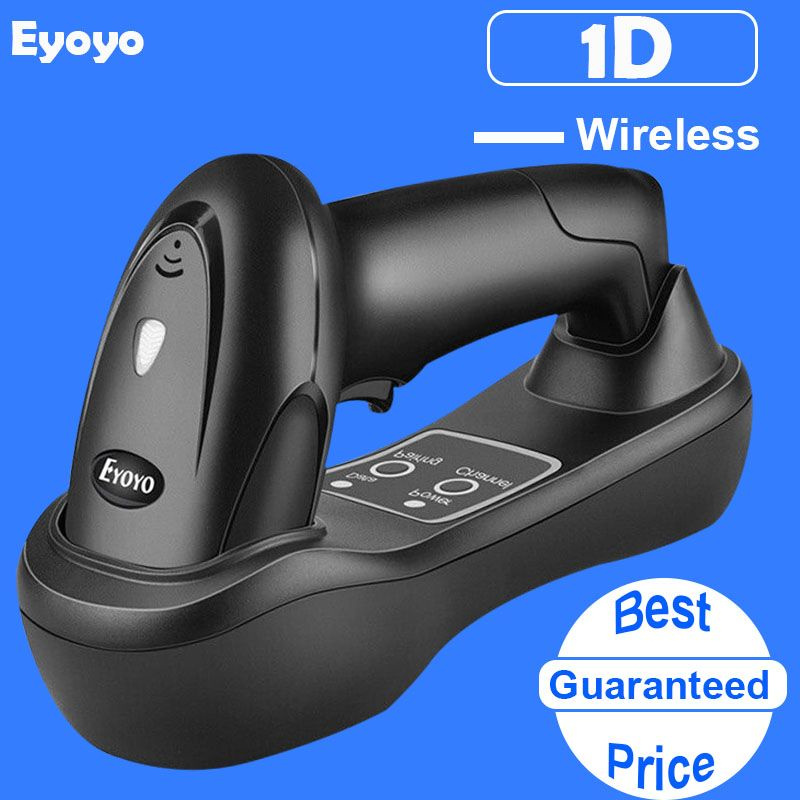 Eyoyo 1D Wireless Laser Barcode Scanner беспроводной лазерный сканер штрих-кода с зарядной базой/кнопкой #1