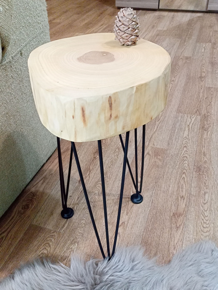 rossovideti изделия из дерева Журнальный стол журнальный столик лофт из спила дерева, 42х42х55 см  #1