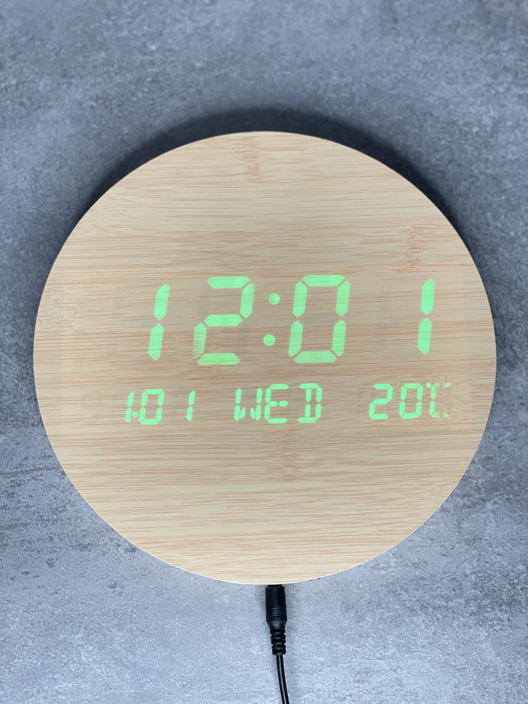 Часы настенные интерьерные бесшумные необычные электронные 19.5см ...