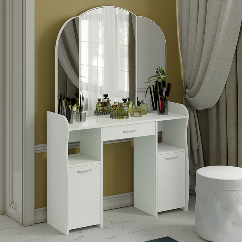 Туалетный столик с зеркалом, София Т2, Белый #1