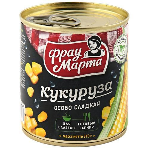 Консервы овощные Фрау Марта Кукуруза сахарная 310 г х 15 шт  #1