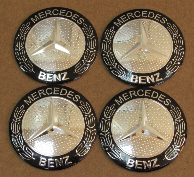 Наклейка OR-4 "Mercedes" (диаметр 55мм.) на автомоб, колпаки, диски, пластик/ комп. 4шт.  #1