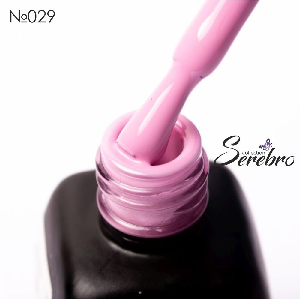 Serebro гель лак для ногтей розовый "Чайная роза" для маникюра и педикюра №029, 11 мл  #1