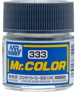 Mr.Color Краска эмалевая цвет Очень Темный Морской Серый BS381C/640, 10мл  #1