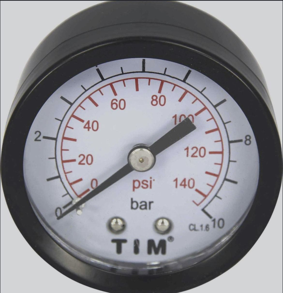 Манометр аксиального подключения 1/4" - 10 бар TIM Y-50T-10 #1