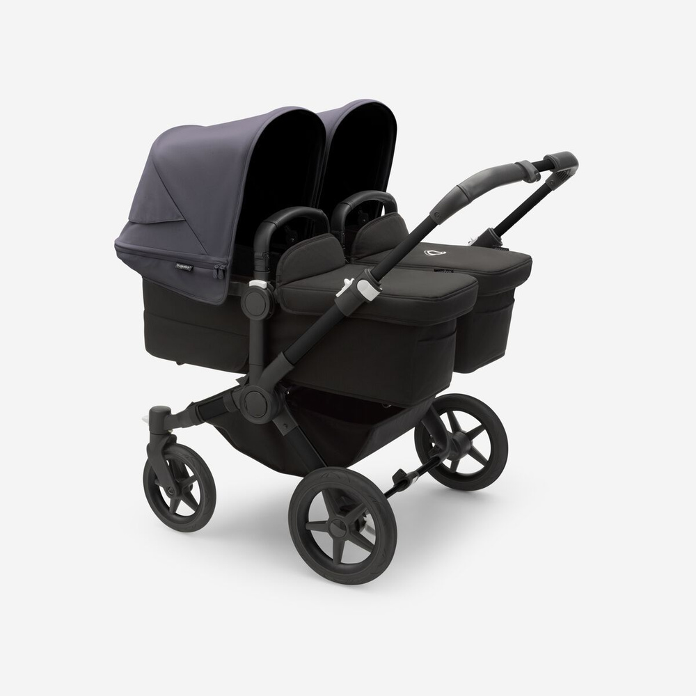 Коляска для двойни Bugaboo Donkey 5 Twin Black/ Midnight black/ Stormy blue #1