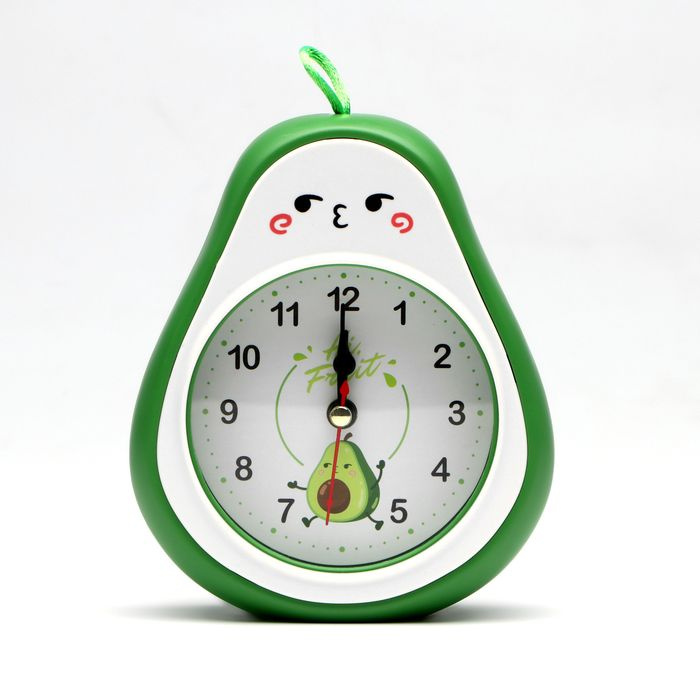 Часы - будильник настольные "Авокадо", дискретный ход, 11.5 х 15.5 см, АА  #1
