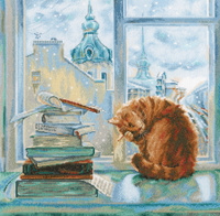 Набор для вышивки крестом Dimensions 35226 Cat in Window