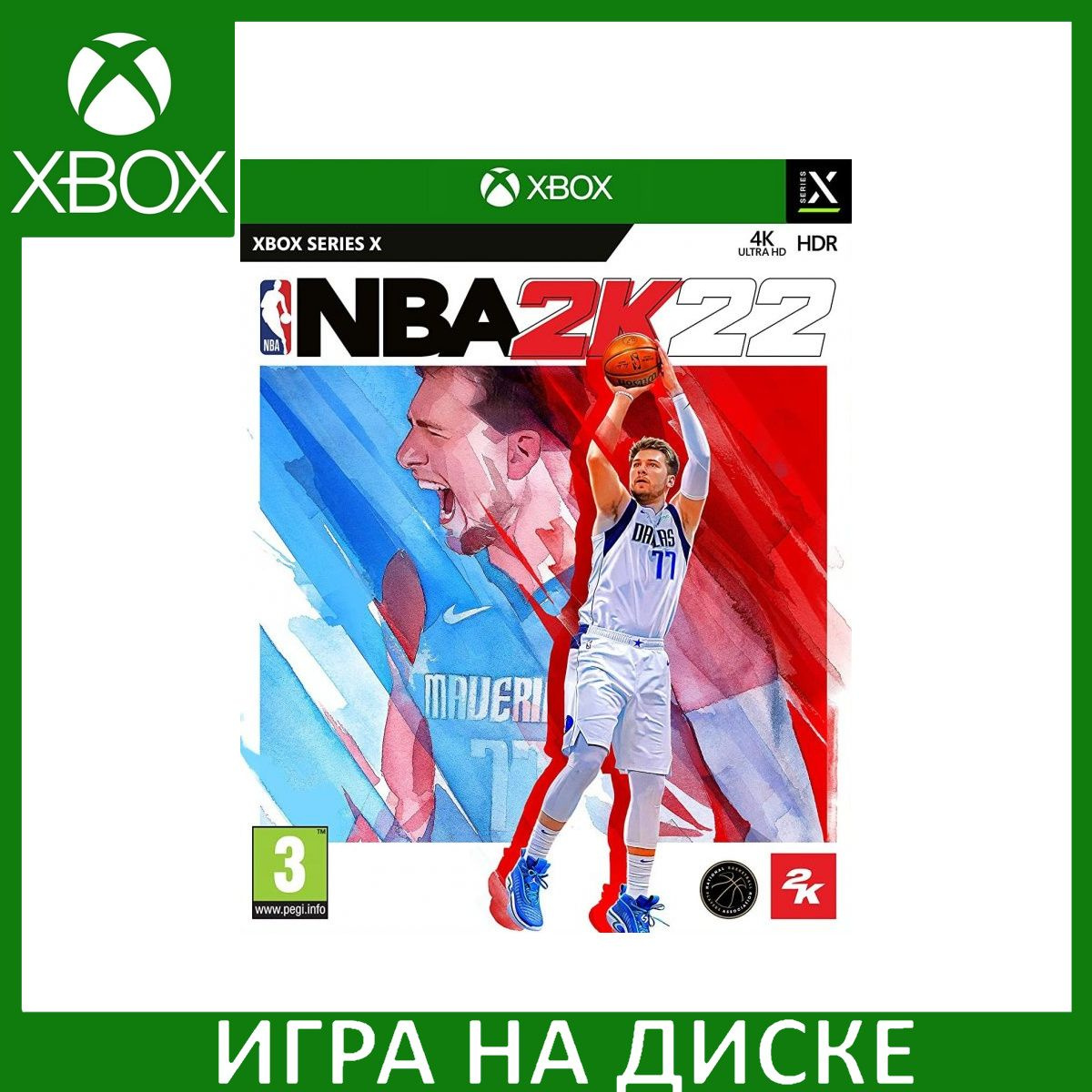 Диск с Игрой NBA 2K22 (Xbox Series X). Новый лицензионный запечатанный диск.