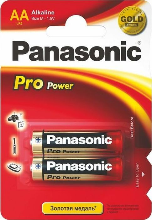 Panasonic Батарейка AA, Щелочной тип, 2 шт #1