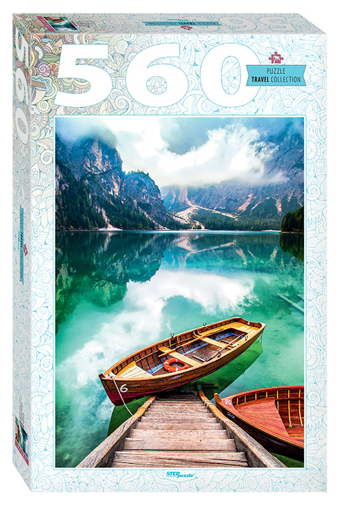 Пазл для взрослых "Италия. Озеро Брайес", игра-головоломка, Step Puzzle, 560 деталей мозаики  #1