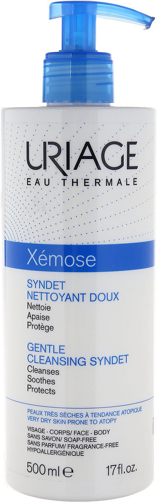 Uriage Мягкий очищающий гель Синдет Xemose Gentle Cleansing Syndet, 500 мл  #1