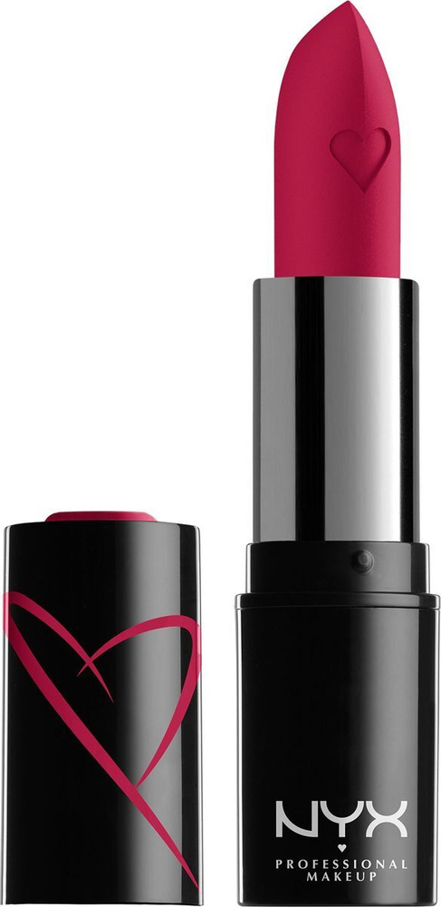 NYX Professional Makeup Помада для губ Shout Loud Satin Lipstick, матовая, тон №08 cherry charm  #1