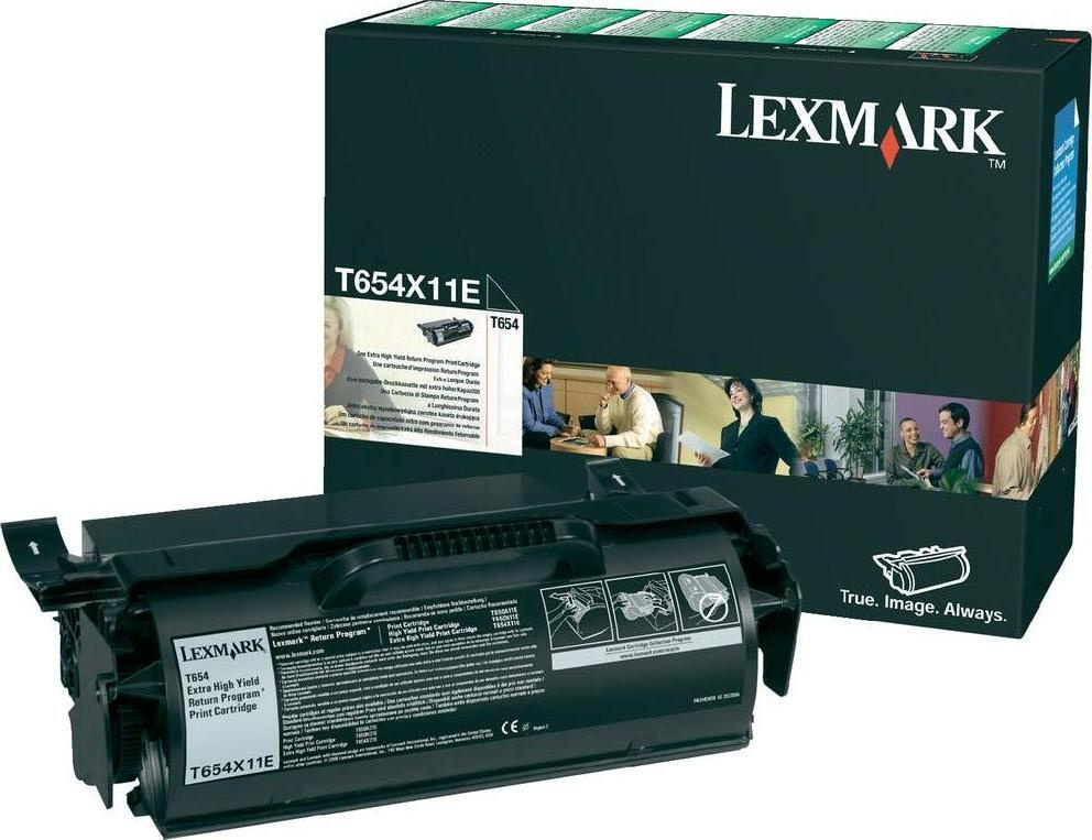 Картридж Lexmark T654X11E, черный (оригинал) #1