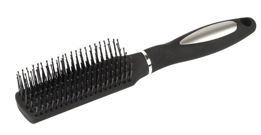 Zinger Расческа массажная 9543DA черная, щетка для мокрых и сухих волос и массажа головы  #1