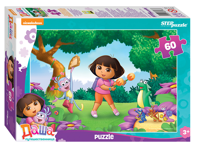 Пазл для детей Step puzzle 60 деталей, элементов: Даша-путешественница  #1