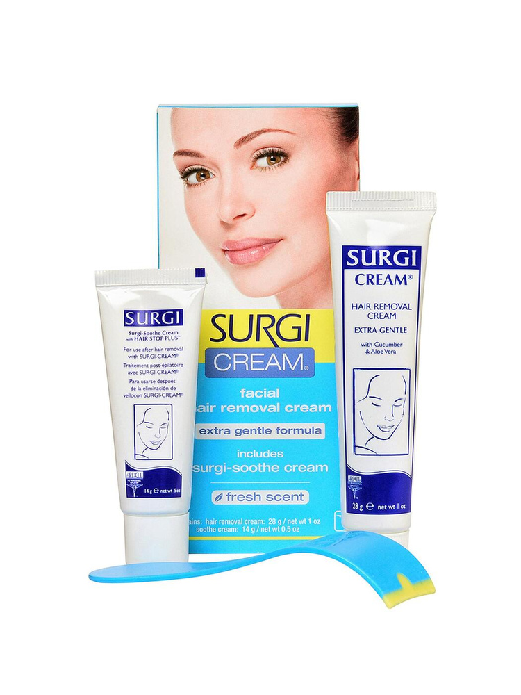 Surgi набор - крем для удаления волос на лице, успокаивающий крем / крем для депиляции лица / Cream Extra #1