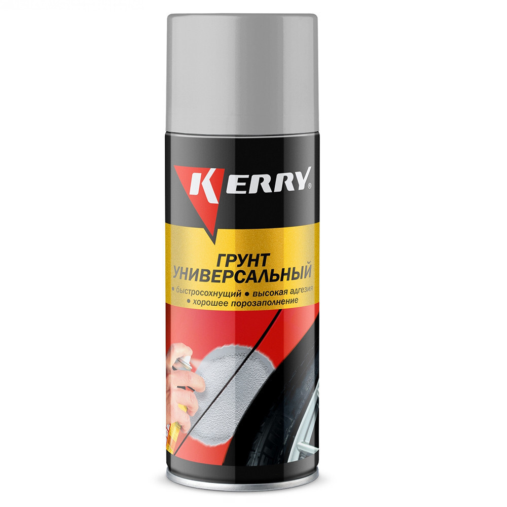 Грунт "KERRY" ГФ-021 (520 мл) серый аэрозоль KR-925-1 #1