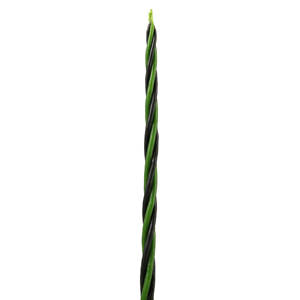 Свеча ритуальная Преодоление трудностей 21 см 4 свечи скрутка зеленые с черным "Перо Павлина"  #1