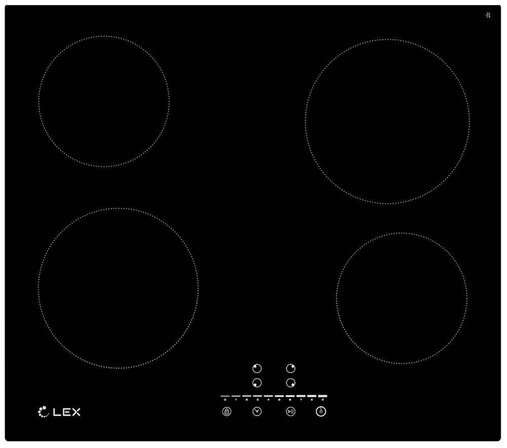 LEX Электрическая варочная панель EVH 640-1 BL, черный #1