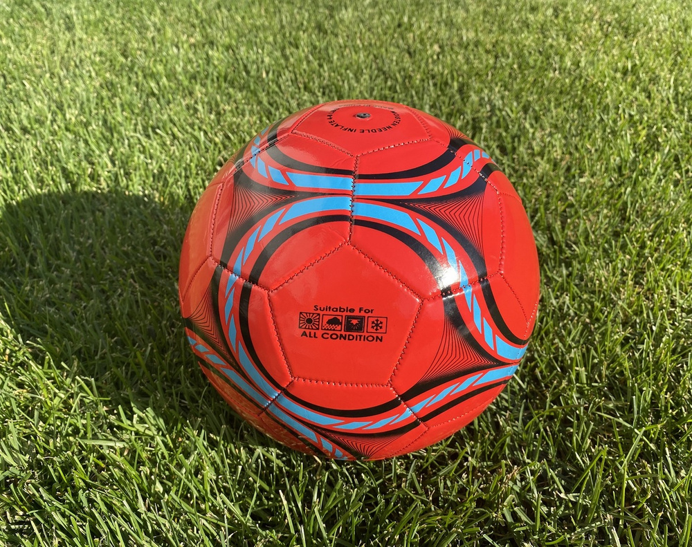 Panawealth Футбольный мяч, 5 размер, красный #1