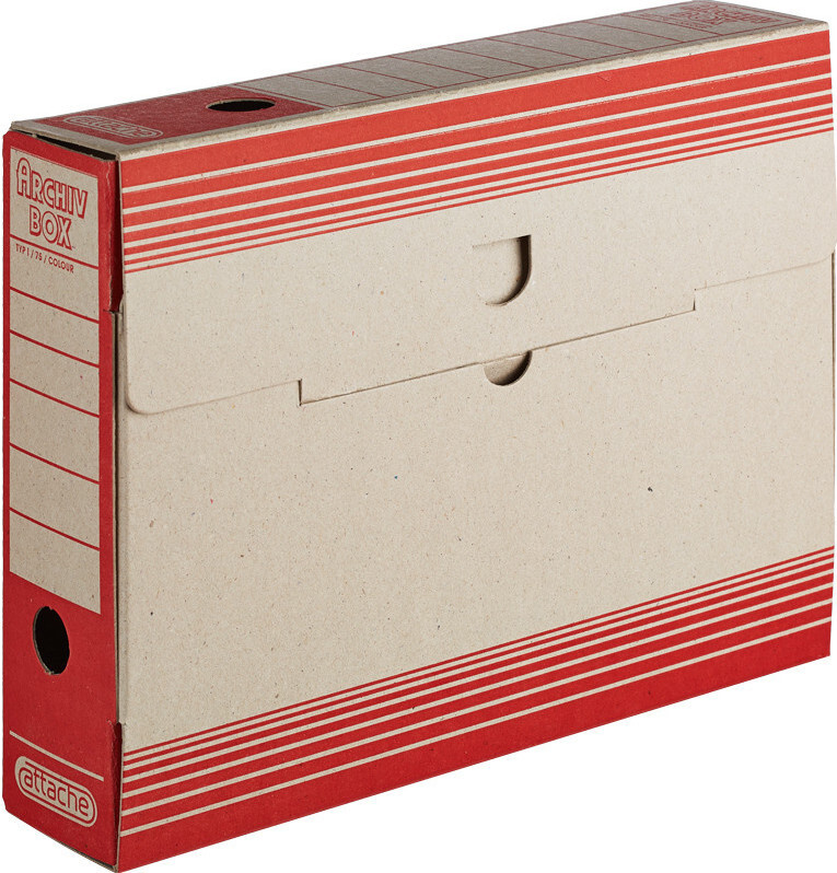 Короб Архивный ATTACHE,75 мм,переплетный картон, красная, 2 шт. в упаковке  #1