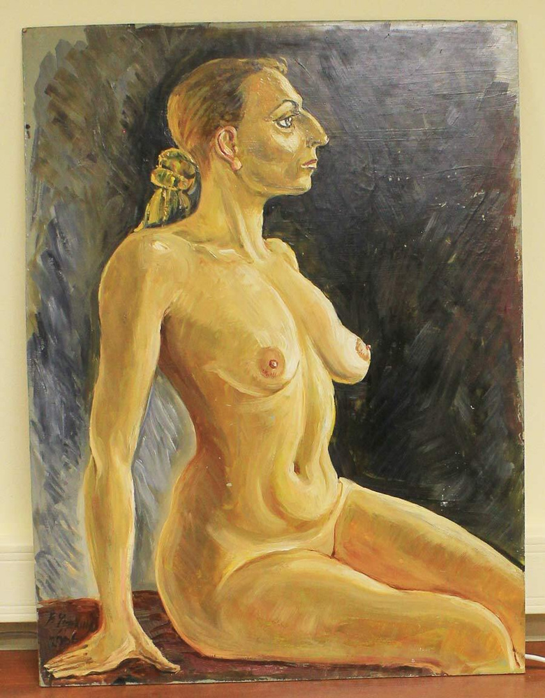 Картина В. Чуркина "Обнажённая натура. 2", 46х62 масло, оргалит, 2006 г. (см. фото)  #1