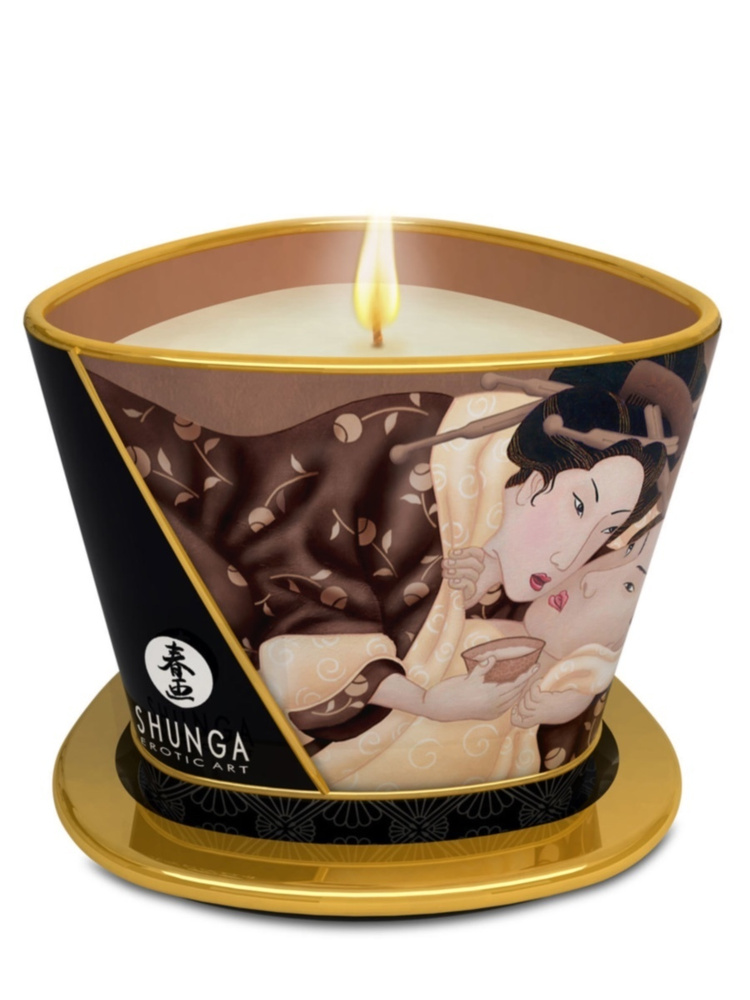 Массажное масло для тела. Массажное масло-свеча Intoxicatin Chocolate с ароматом шоколада - 170 мл. Shunga #1