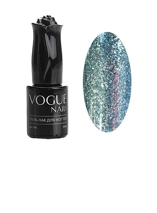 Vogue Nails,гель-лак с хлопьями фольги  ПЕВИЦА ,10ml #1