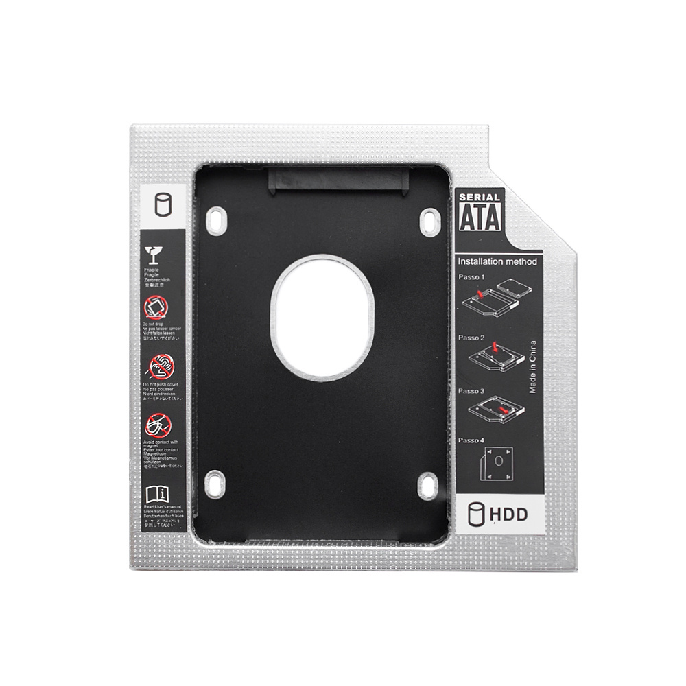 Переходник универсальный для дополнительного HDD (SSD) (optibay) в отсек ноутбука CD/DVD SATA 12.7 mm #1