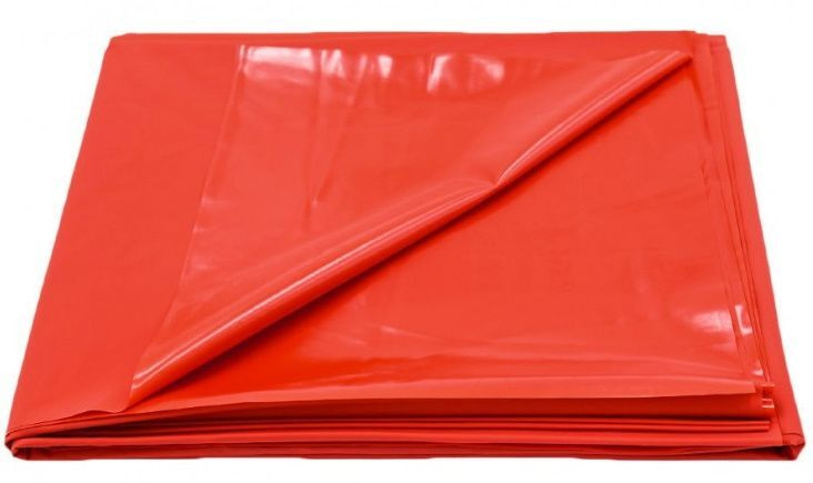 Красная виниловая простынь - 217 х 200 см. #1
