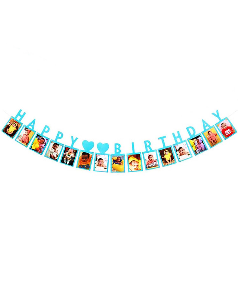 Гирлянда на день рождения "Happy Birthday" с фотографиями #1