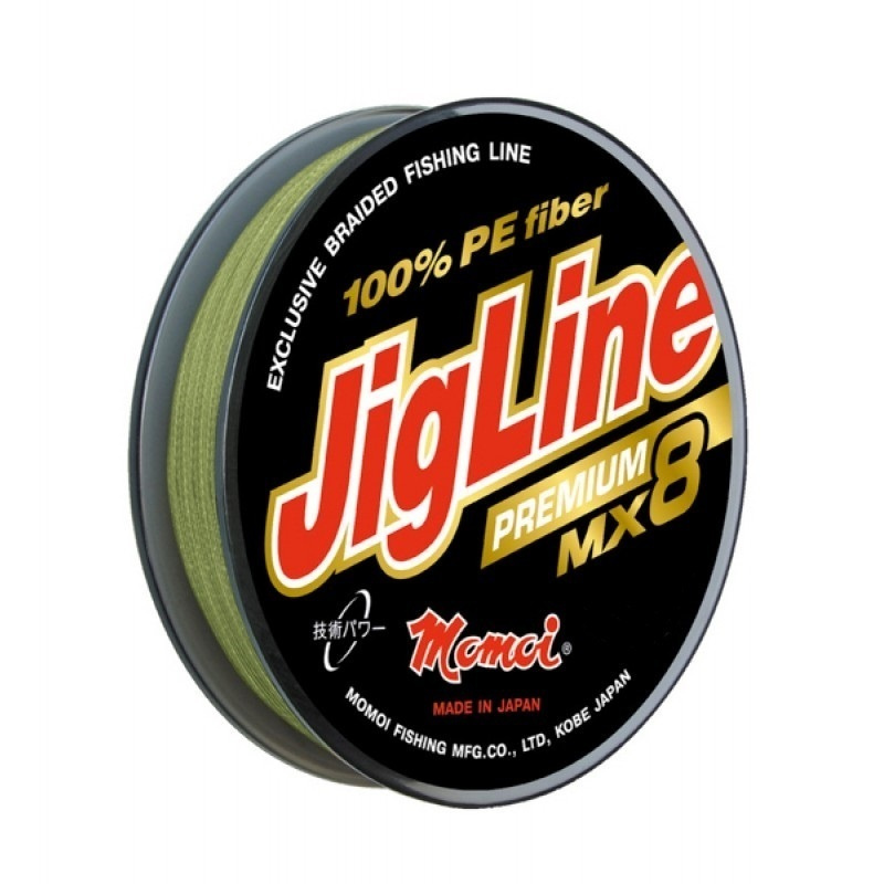 Плетеный шнур JigLine Premium WX8, 0,08 мм, 6,2 кг, 100 м, зеленый #1