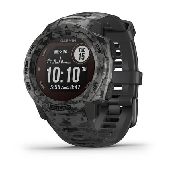 Умные часы Garmin INSTINCT Solar Camo Graphite #1