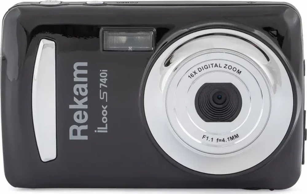Компактный фотоаппарат Rekam iLook S740i black, 16 Мп, портативная цифровая камера, черная.  #1