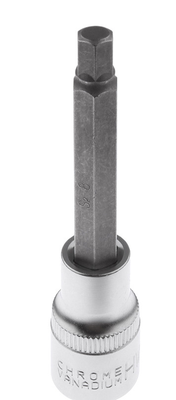 Головка с длинной вставкой HEX 1/2",  H8 L100 мм "AV Steel" #1