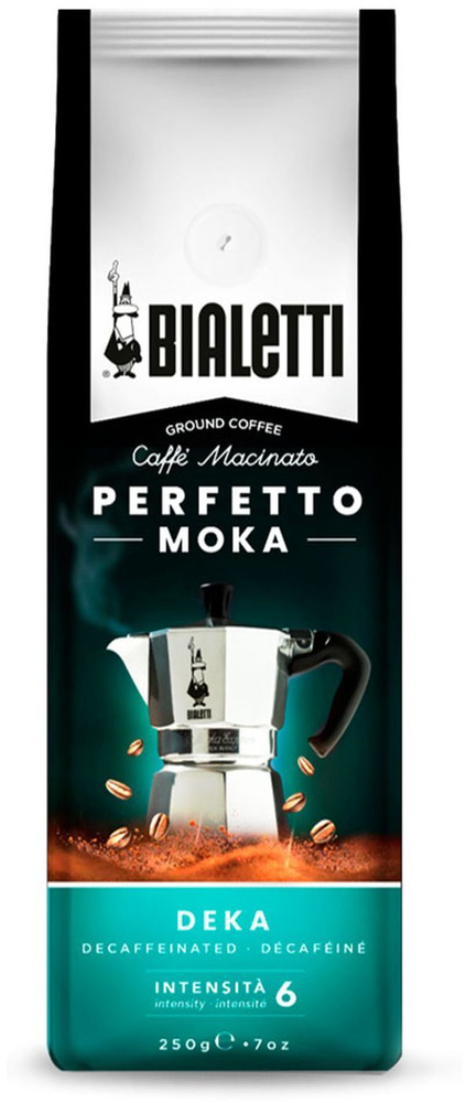 Кофе молотый Bialetti Perfetto Moka Decaffeinato, 250 гр х 6 шт #1