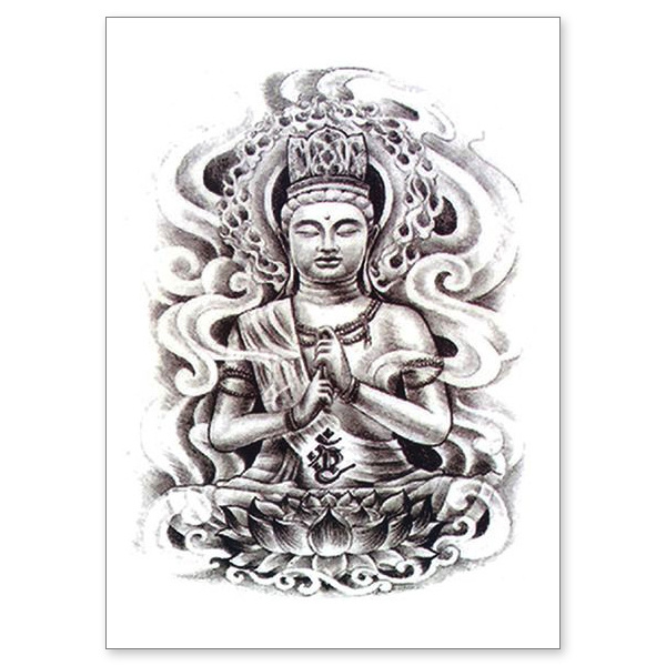 Временная татуировка Будда, 150х210мм #1