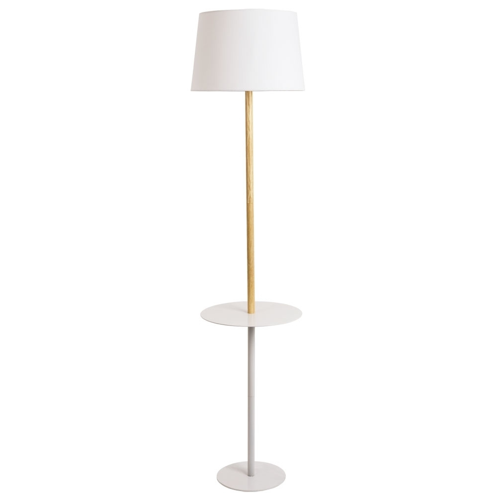 Торшер со столиком Arte lamp Connor A2102PN-1WH #1